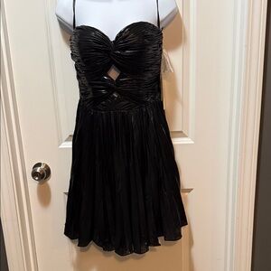 Stacees Black Strapless Mini Dress
